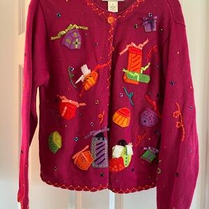 Susan Bristol Channukah Colorful Cardigan
